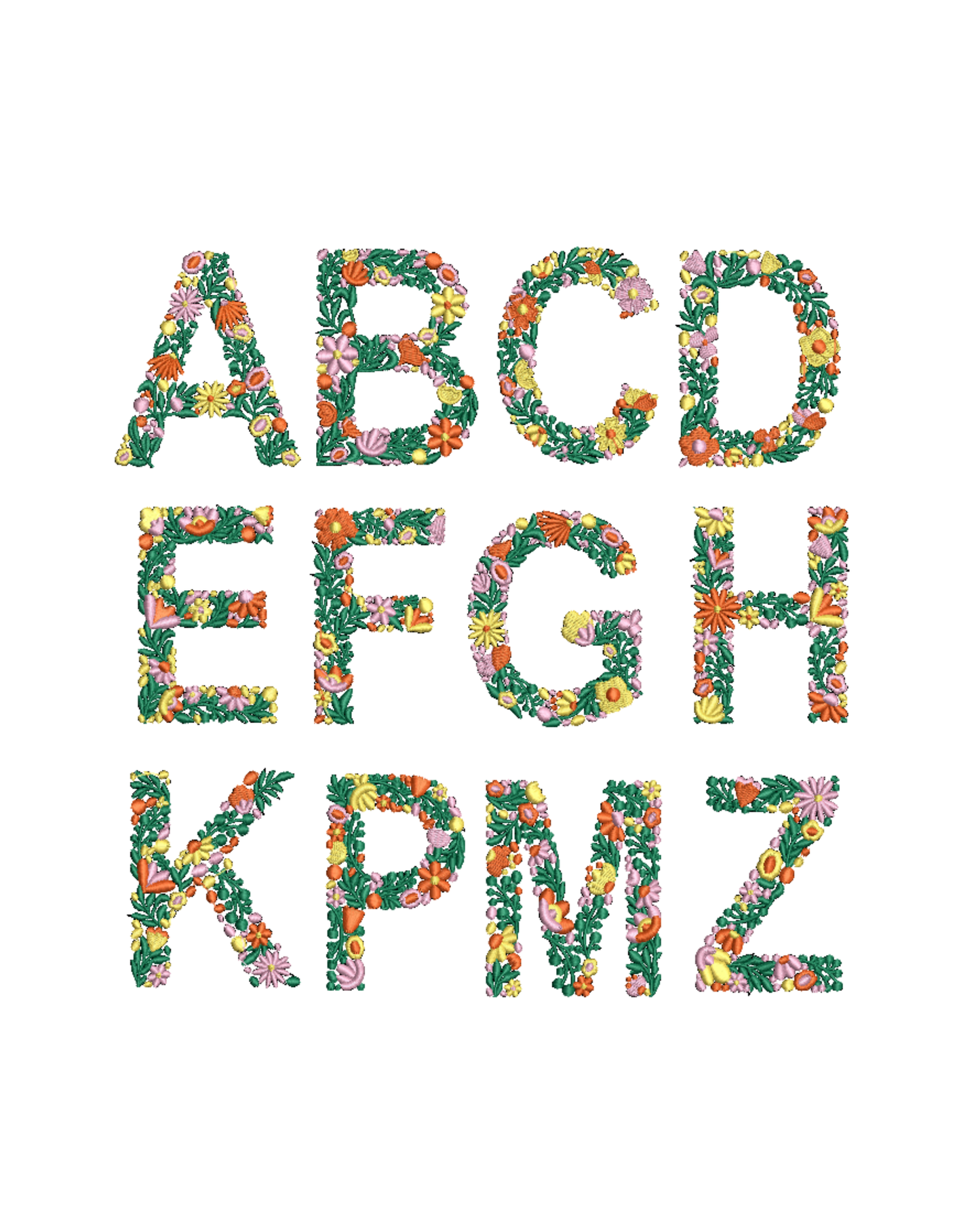 Bloemen letters Medium