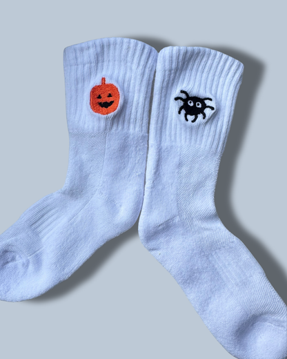Halloween Sokken - Pompoen & Spin