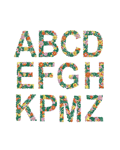 Bloemen letters Medium